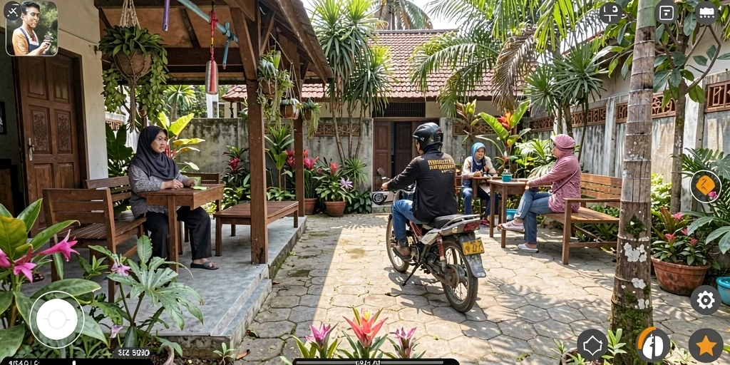 Tampilan gameplay interaktif dan realistis dari 34R.