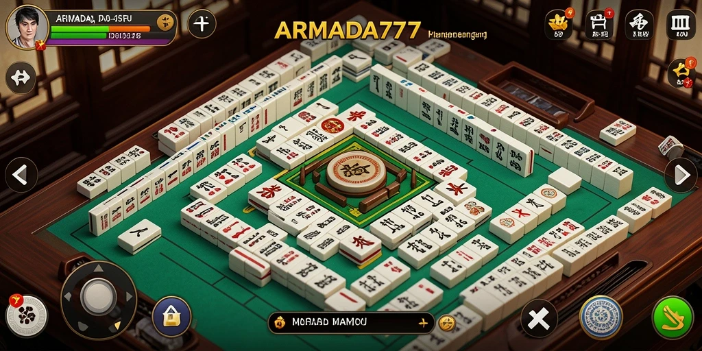 Tampilan gameplay Mahjong yang menarik dari ARMADA777.