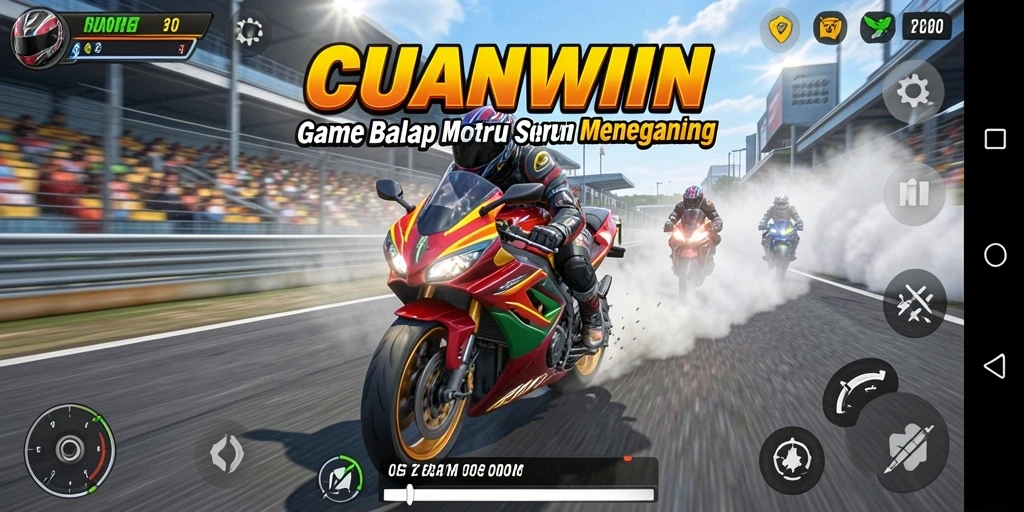 Gameplay seru balap motor di CUANWIN dengan grafis menakjubkan.