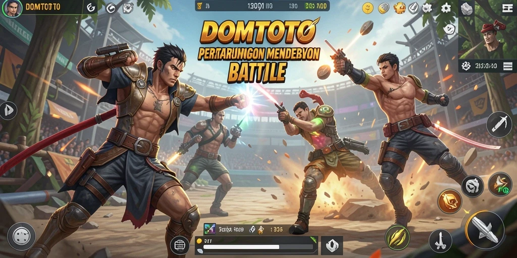 Screenshot menampilkan aksi seru dalam permainan Battle Royale.