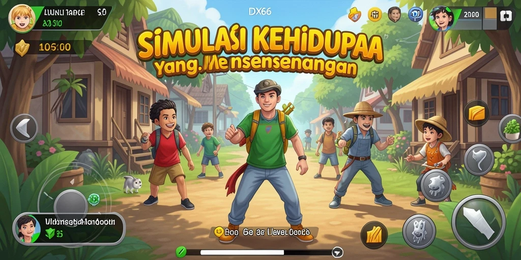 Tampilan gameplay IDX66 yang menakjubkan dalam simulasi kehidupan.