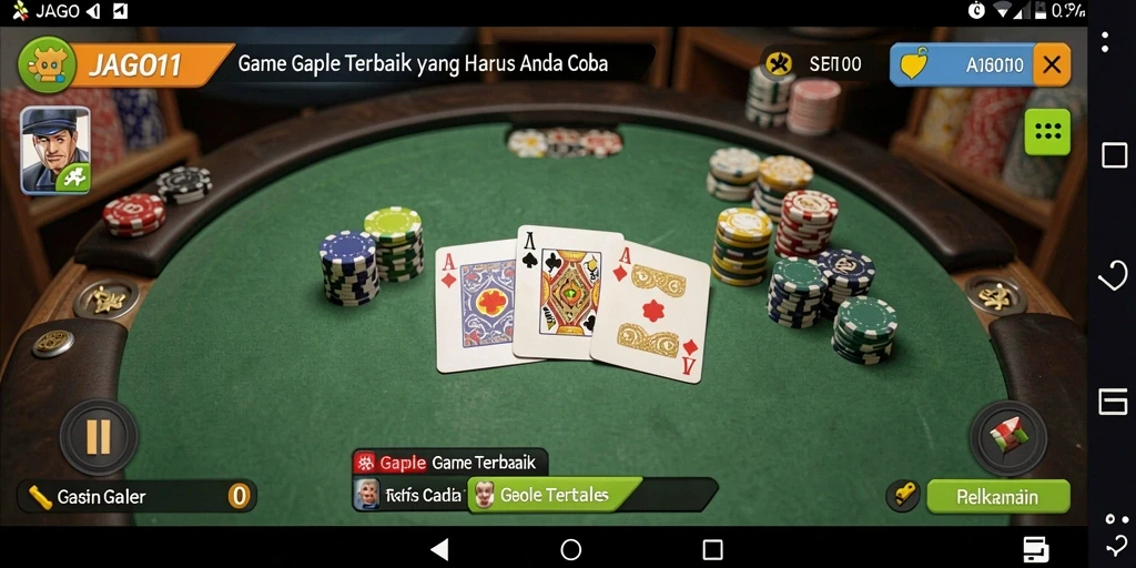 Screenshot permainan JAGO11 menampilkan pengalaman bermain Gaple yang mengasyikkan.