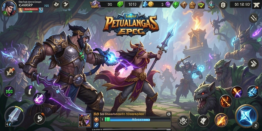 Screenshot menampilkan aksi seru dalam pertarungan ARPG KAKRP.