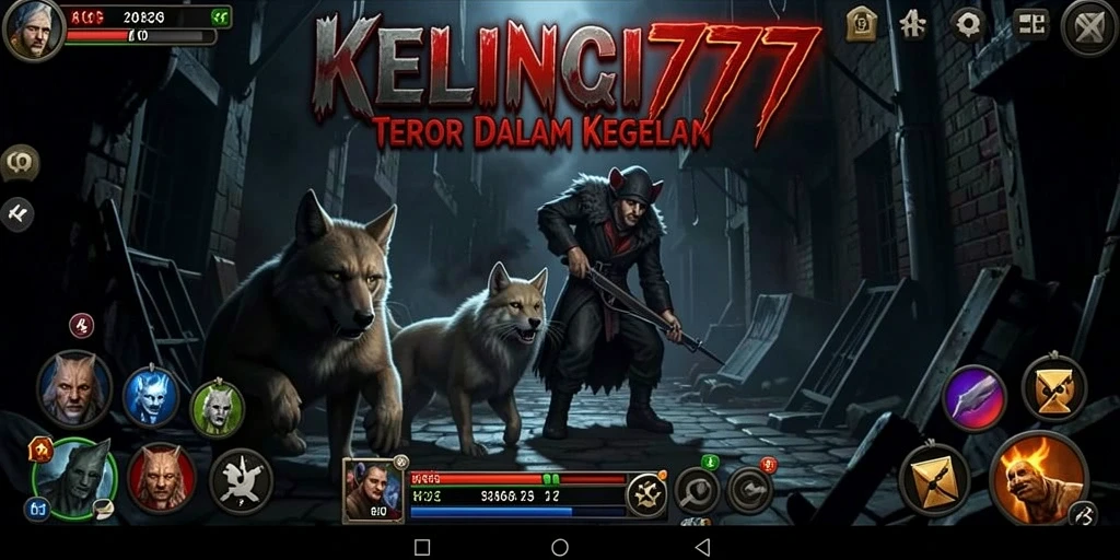 Gameplay KELINCI777 menampilkan suasana menyeramkan dan mencekam.