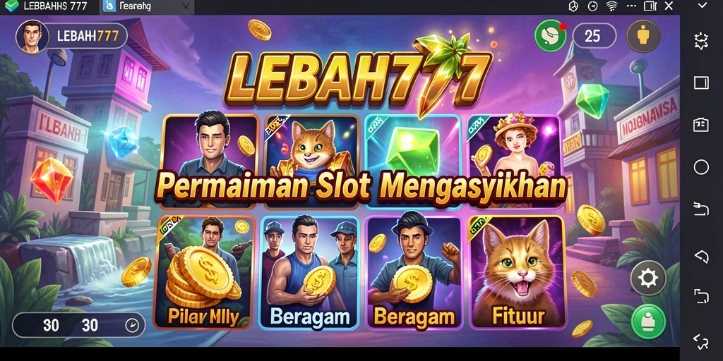 Menampilkan gameplay seru LEBAH777 dengan slot menarik.