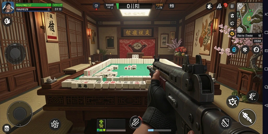 Tampilan gameplay mendebarkan dari MAHJONG222 dengan pertempuran intens.