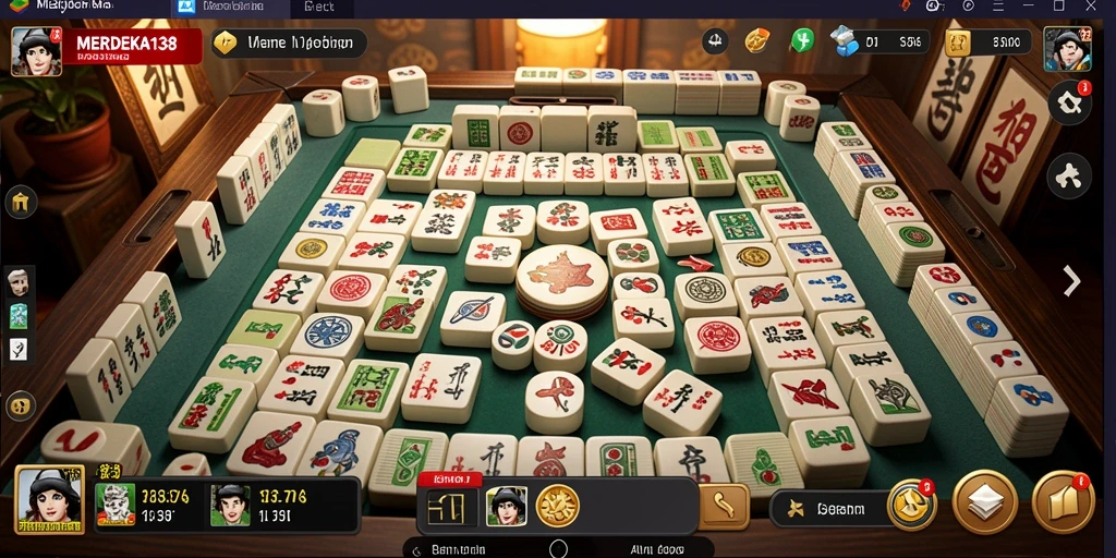 Gameplay MERDEKA138 menampilkan tantangan Mahjong yang menarik dan seru.