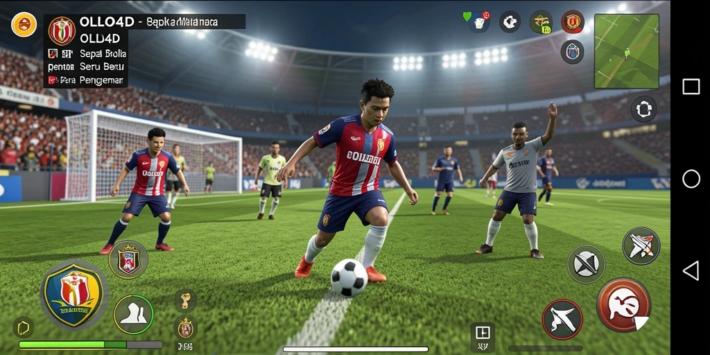 Screenshot OLLO4D menampilkan aksi dinamis sepak bola yang memukau.