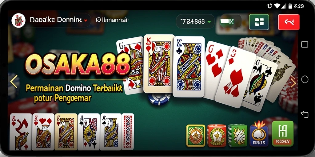 Tampilan menarik dari permainan domino di OSAKA88.