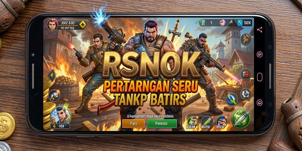Screenshot gameplay RSNOK yang menunjukkan aksi pertempuran yang mendebarkan.