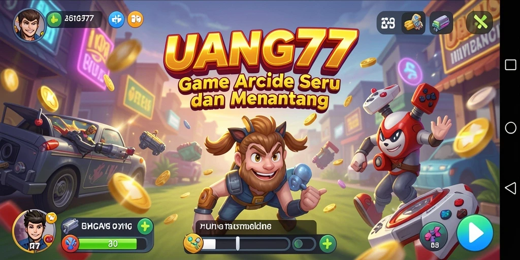Tampilan gameplay UANG77 yang penuh aksi dan tantangan.