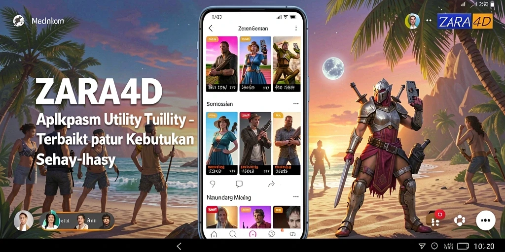 Tampilan utama ZARA4D dengan berbagai fitur Utility yang menarik.
