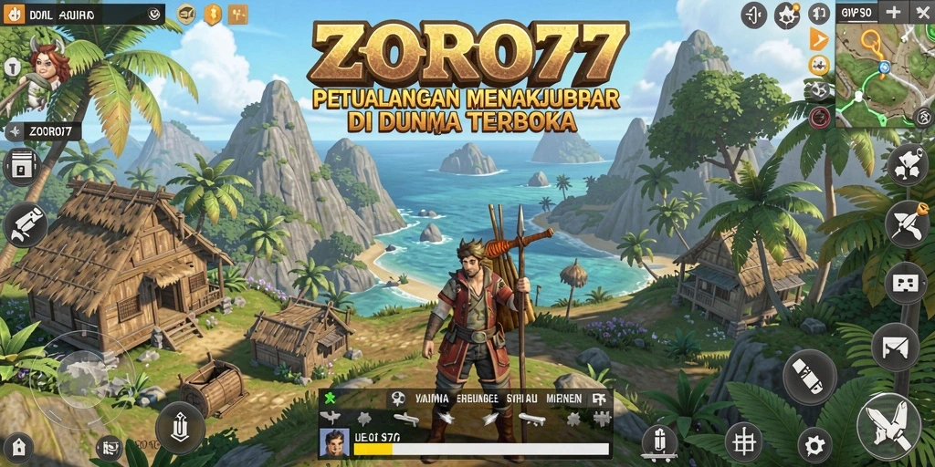 Tampilan gameplay menampilkan petualangan seru di dunia terbuka.